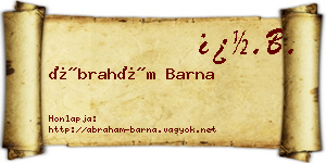 Ábrahám Barna névjegykártya